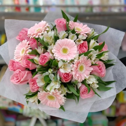 Розовый букет "Мой каприз" - купить с доставкой в по Новосибирску